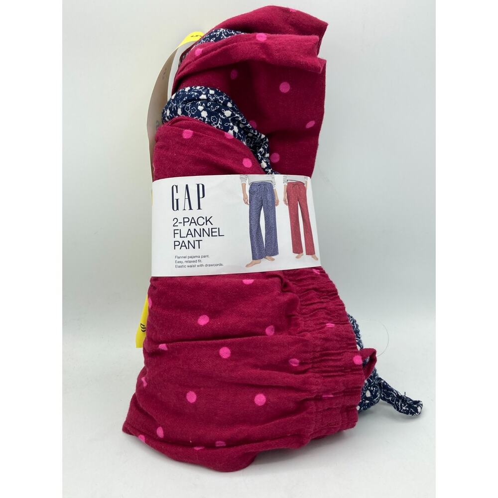 Gap Women's Flannel Pajama Pants, 2-Pack, Small 100% Cotton, Lounge
